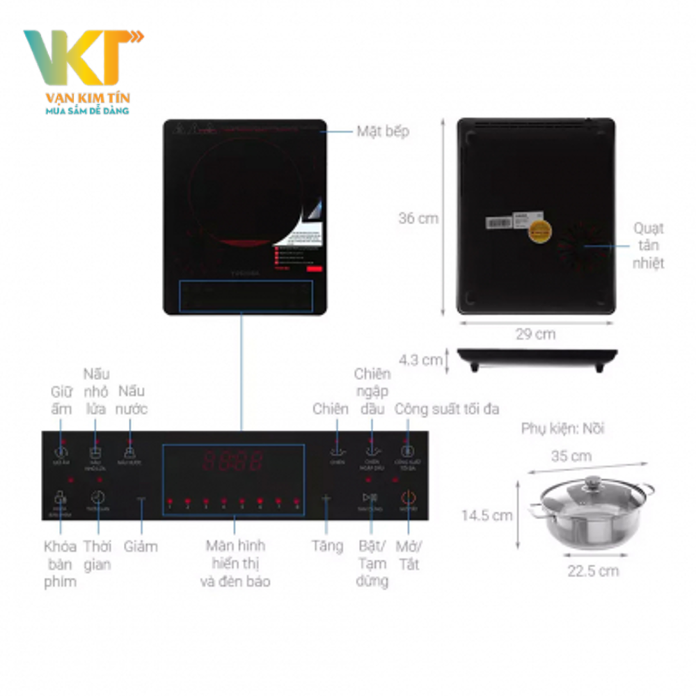 Bếp điện từ Toshiba IC-20S3PV
