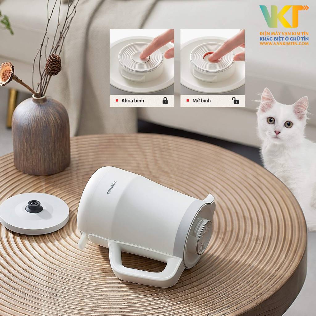 Bình đun siêu tốc Toshiba KT-15DRTVN(H) - Trang bị tính năng an toàn vượt trội dành cho người dùng