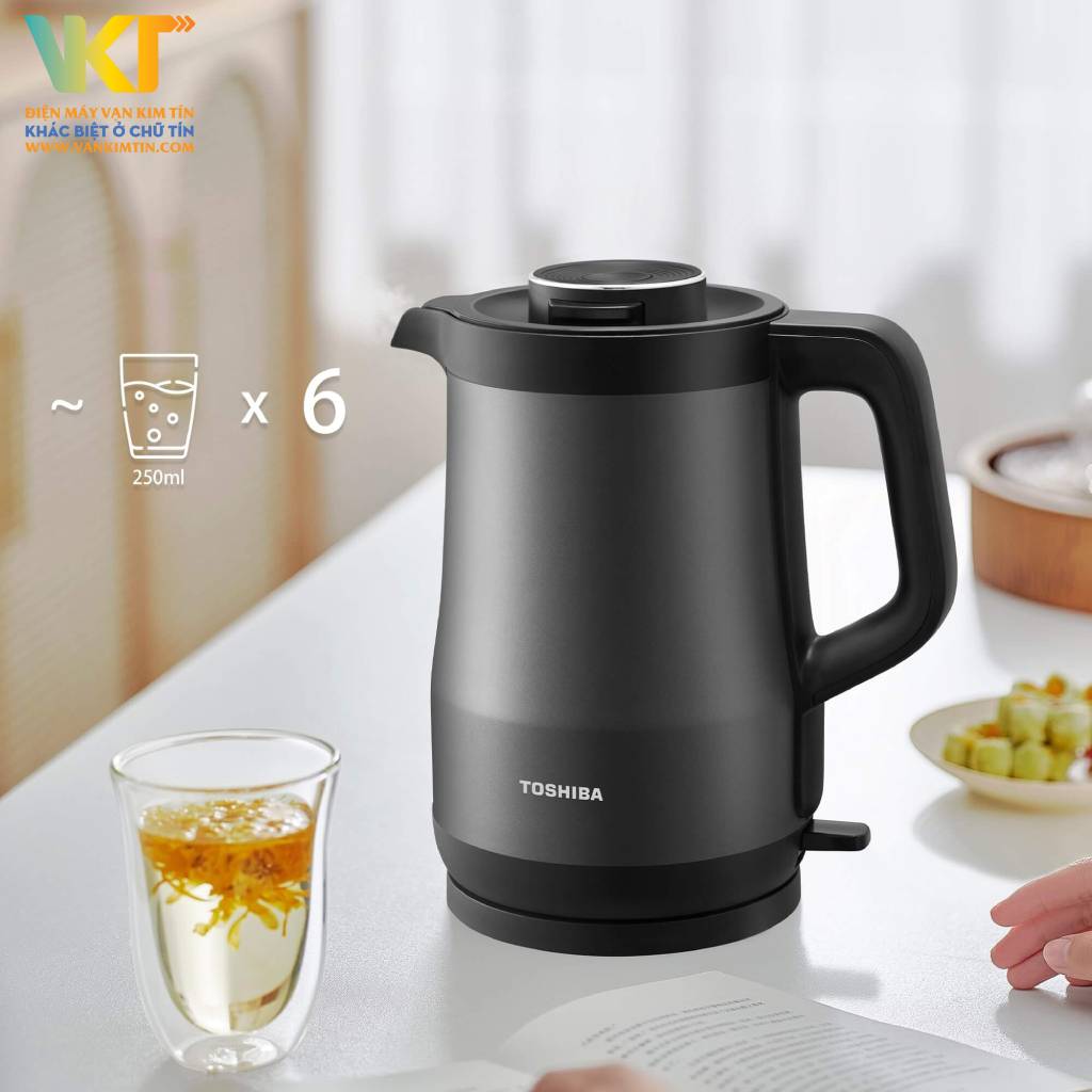 Bình đun siêu tốc Toshiba KT-15DRTVN(H) - Dung tích lý tưởng cùng công suất mạnh mẽ, ổn định