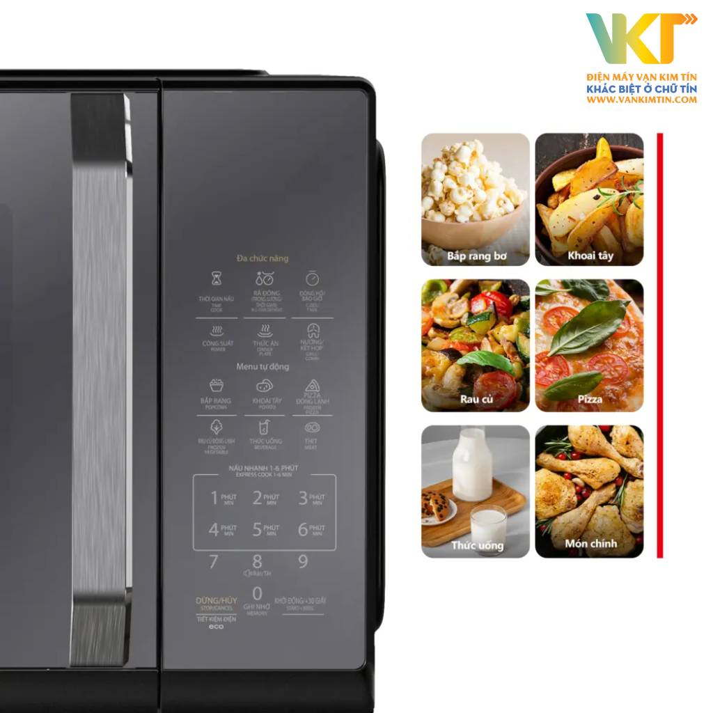 Lò vi sóng có nướng Toshiba MW3-EG26PE(BM)VN - Dễ thao tác nhờ sử dụng bảng điều khiển có tiếng Việt - Anh