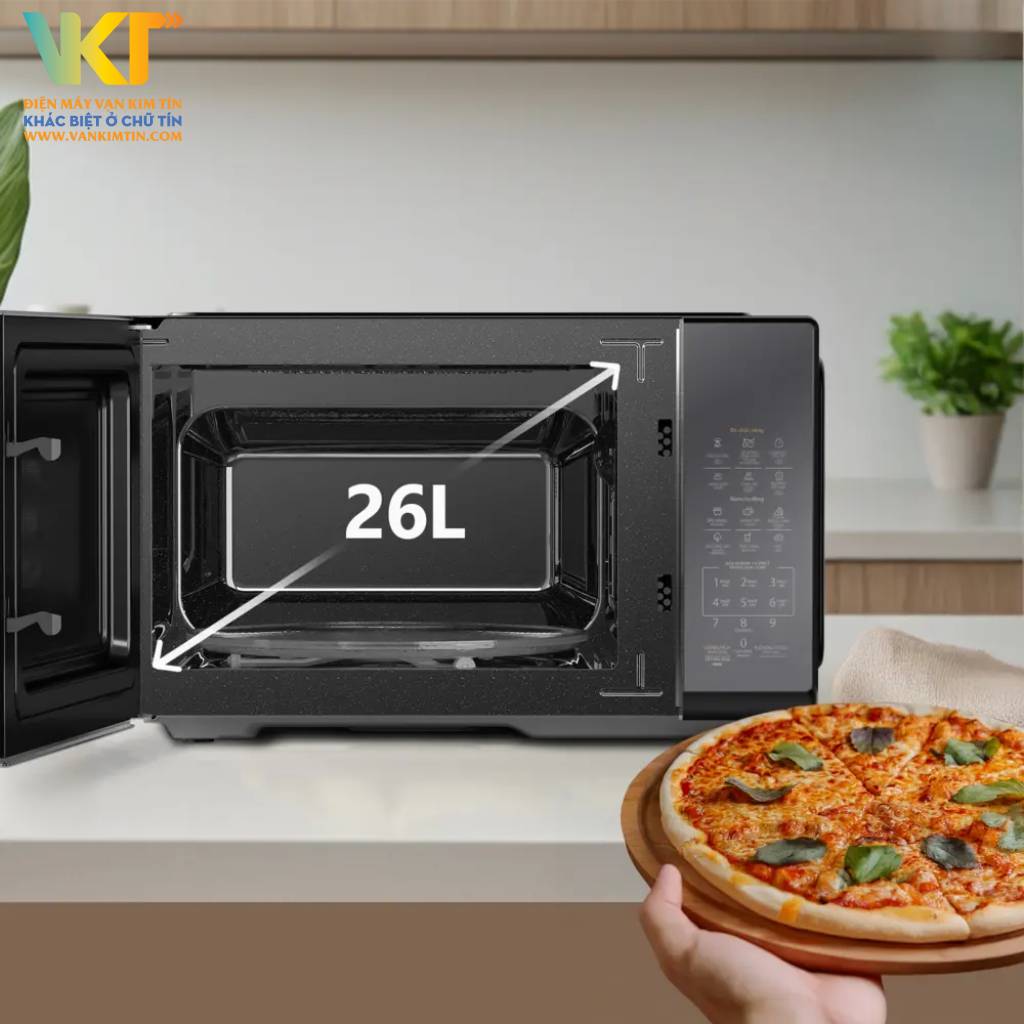 Lò vi sóng có nướng Toshiba MW3-EG26PE(BM)VN - Kiểu dáng sang trọng, lớp gương đẹp mắt, dung tích lớn cho gia đình