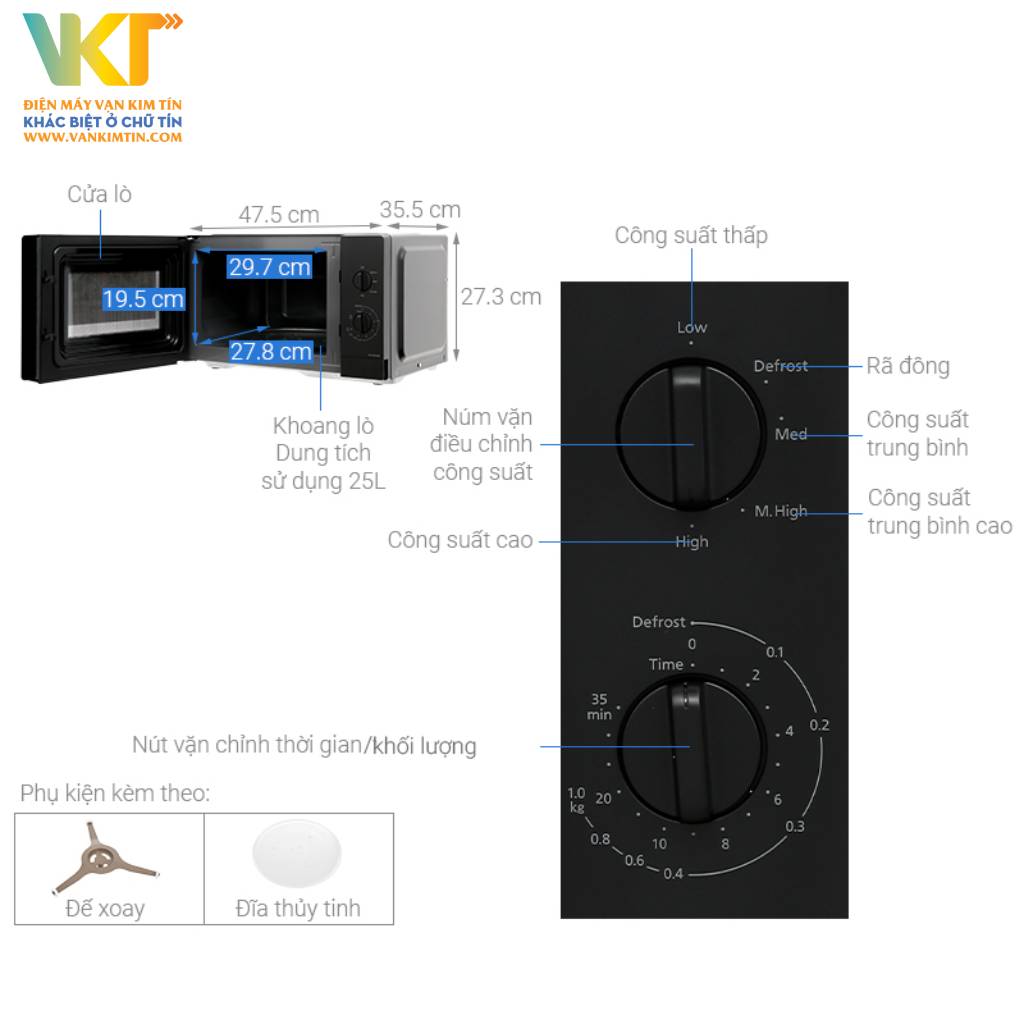 Lò vi sóng Panasonic NN-SM33NBYUE - Thông số kỹ thuật