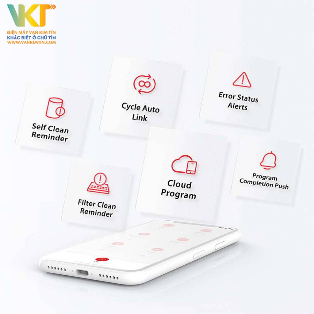 Máy giặt sấy Toshiba Inverter TWD-T21BU115UWV(MG) - Tích hợp phong phú tính năng thông minh, tăng tiện ích