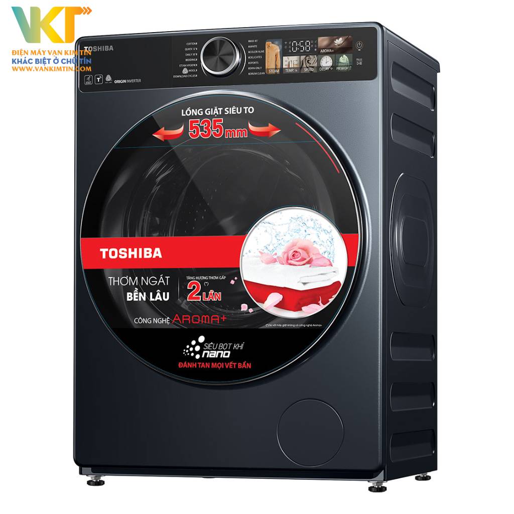 Máy giặt Toshiba Inverter 10.5 kg TW-T25BU115MWV(MG) - Tăng tính tiện dụng, bảng điều khiển cảm ứng