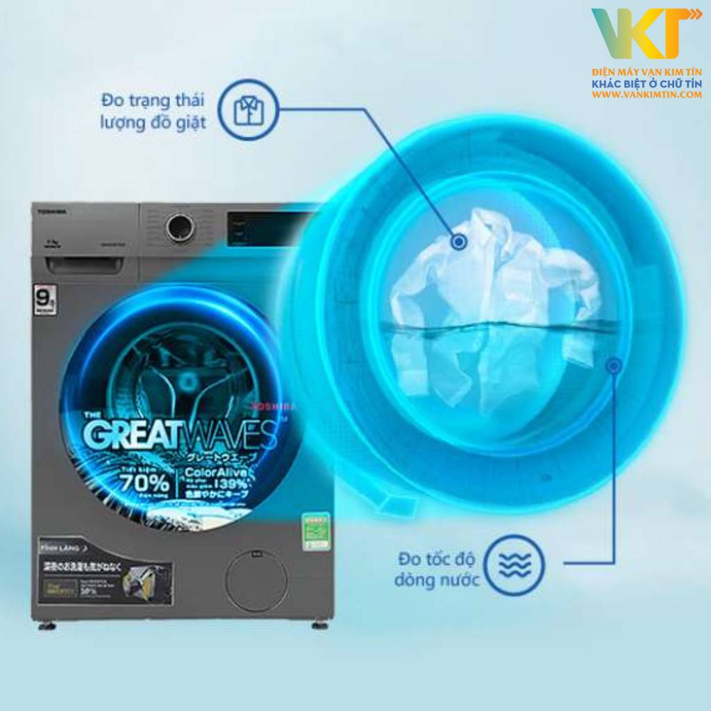Máy giặt Toshiba Inverter 8.5 kg TW-BK95S3V(SK) - Công nghệ Real Inverter giảm tải quá trình tiêu thụ điện