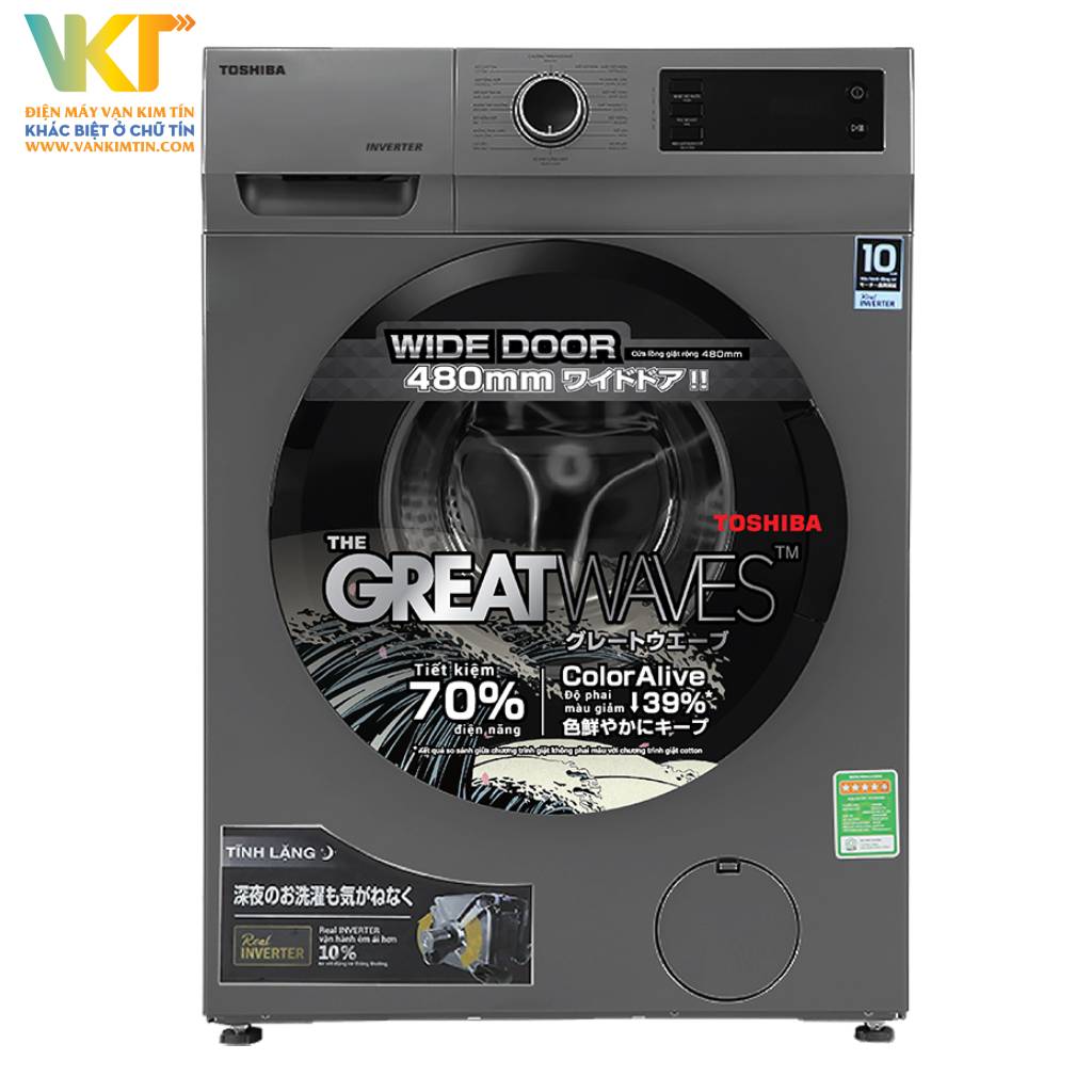 Máy giặt Toshiba Inverter 8.5 kg TW-BK95S3V(SK) - Thiết kế mới, cửa trước thuận lợi