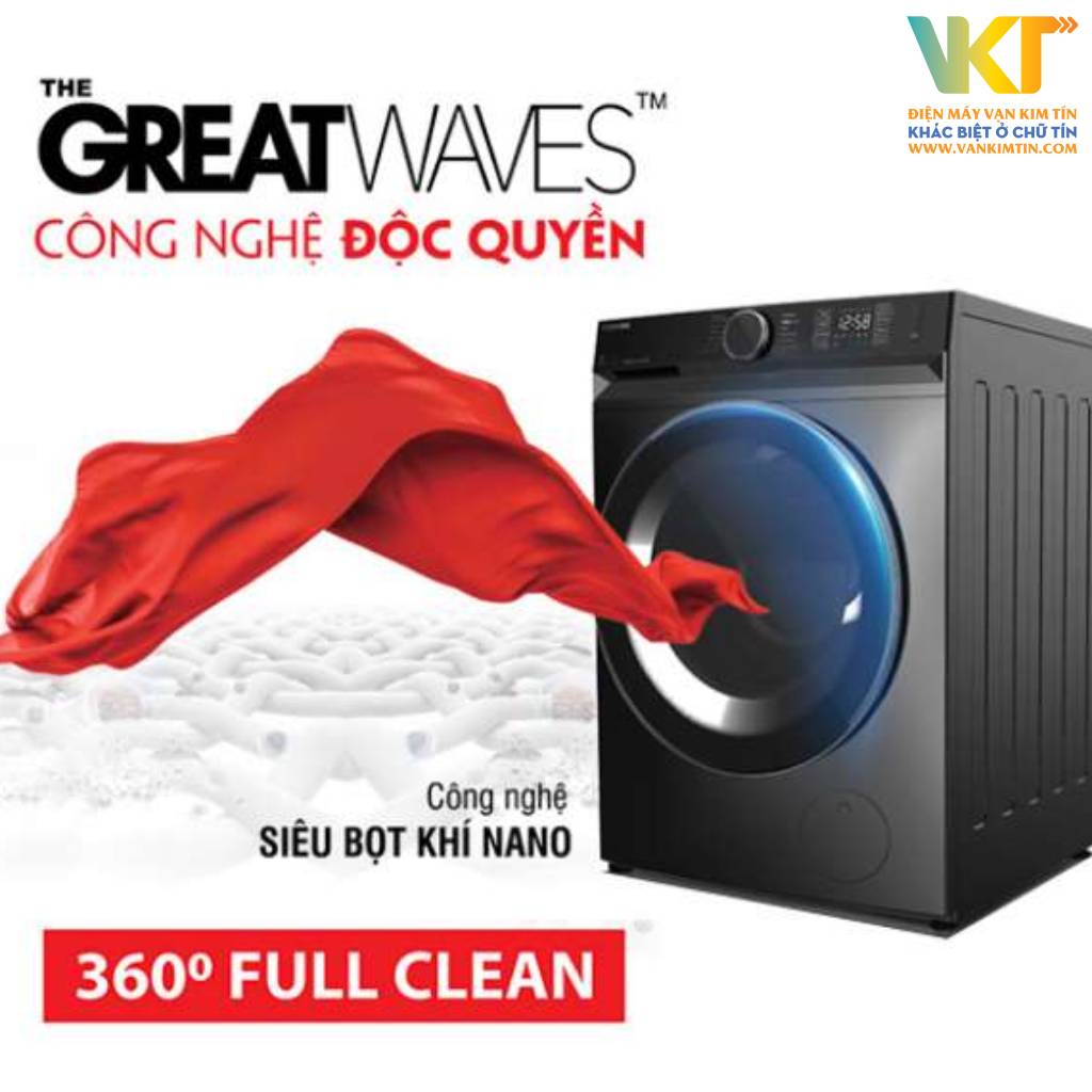 Máy giặt Toshiba Inverter 9.5 kg TW-BK105S3V (SK) - Giặt sạch, bền màu hơn với công nghệ GreatWaves