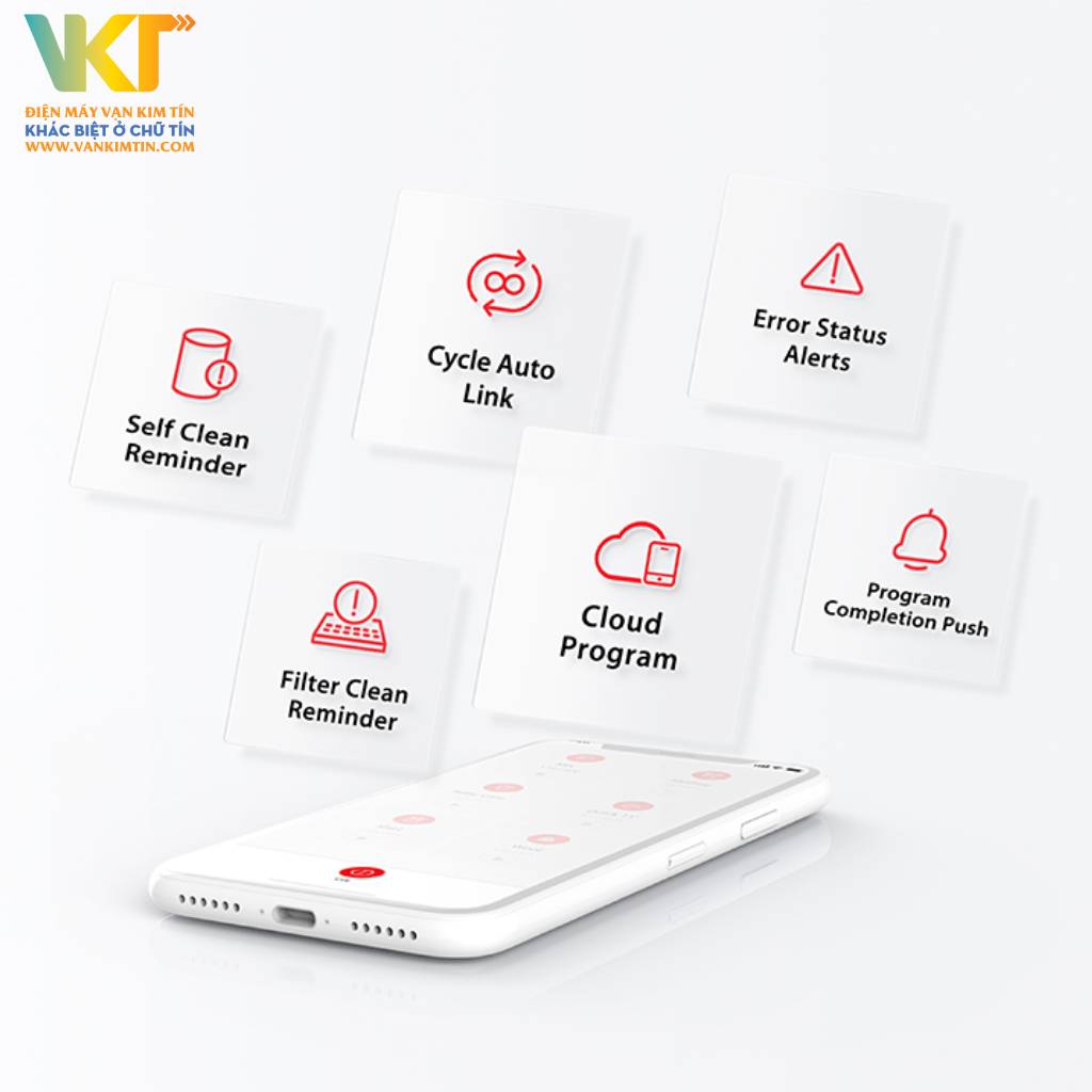 Máy giặt Toshiba Inverter 9.5 kg TW-T21BU105UWV(MG) - Điều khiển chương trình giặt mọi nơi với TSmartLife