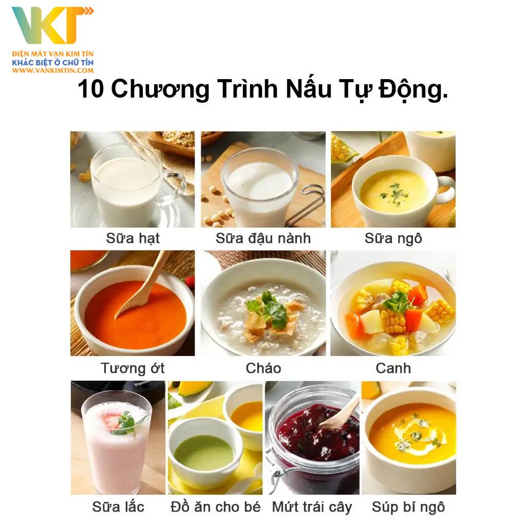 Máy làm sữa hạt Panasonic MX-HG6401KRA - 10 chức năng cài đặt sẵn, đa dạng lựa chọn sử dụng