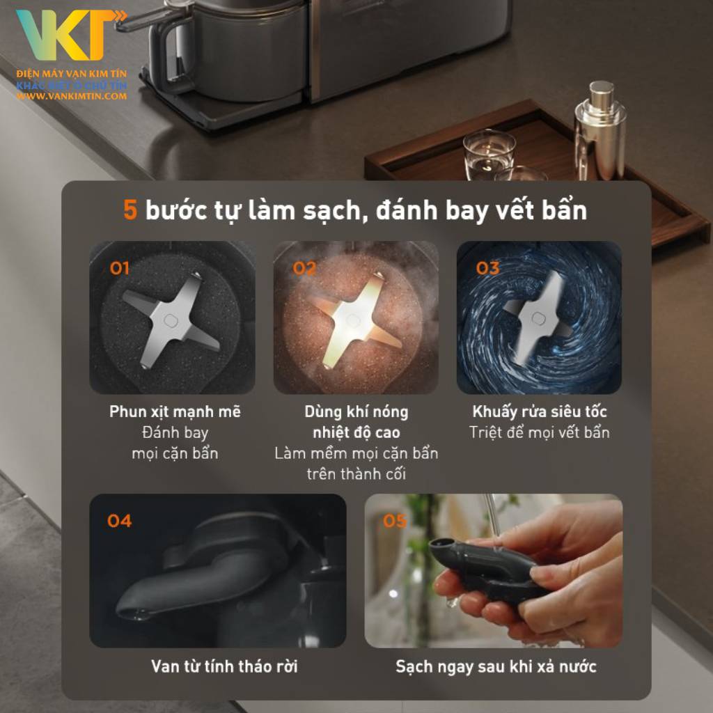 Máy làm sữa hạt tự động làm sạch Joyoung JSCB-K7 PRO - Công nghệ làm sạch tự động, tiết kiệm thời gian cho người dùng