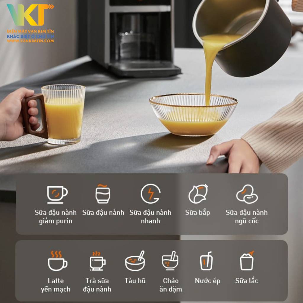 Máy làm sữa hạt tự động làm sạch Joyoung JSCB-K7 PRO - 11 chế độ nấu thông minh có thể điều chỉnh thông qua giọng nói