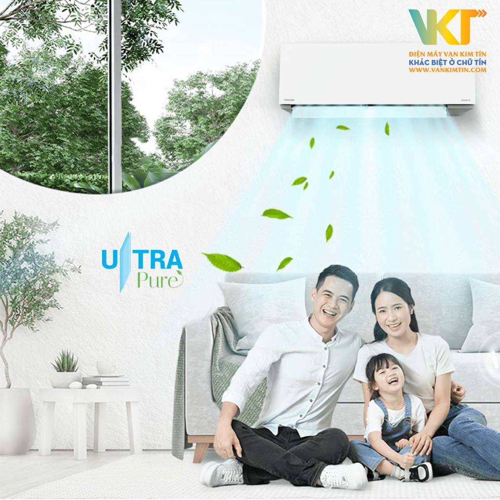Máy lạnh Toshiba Inverter cao cấp 1.5 HP RAS-H13E2KCVG-V - Không khí trong lành, hạn chế mùi hôi, bụi bẩn