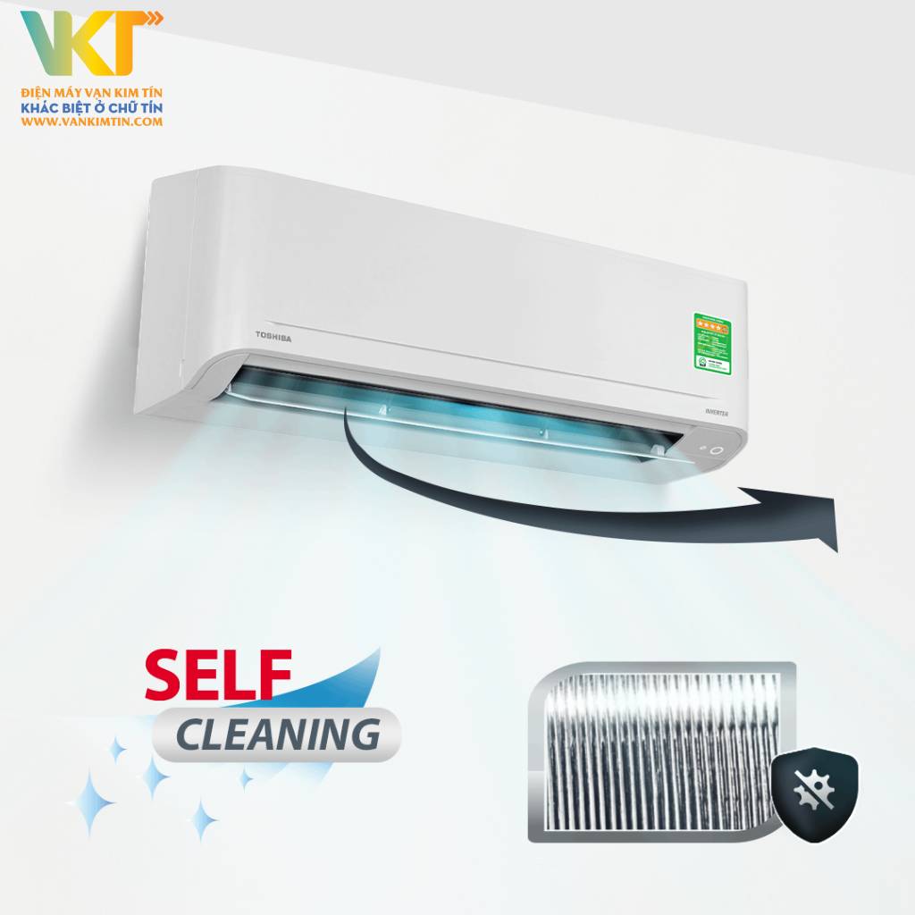 Máy lạnh Toshiba Inverter 2 HP RAS-H18S5KCV2G-V - Tự động làm sạch, remote điều khiển từ xa tiện lợi