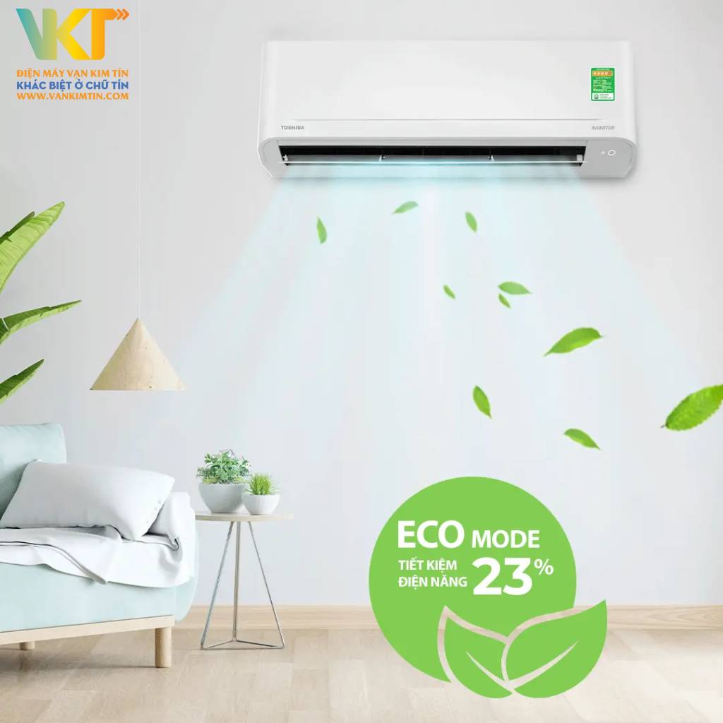 Máy lạnh Toshiba Inverter 2 HP RAS-H18S5KCV2G-V - Kiểu dáng đơn giản, tông màu trắng, dễ lắp đặt