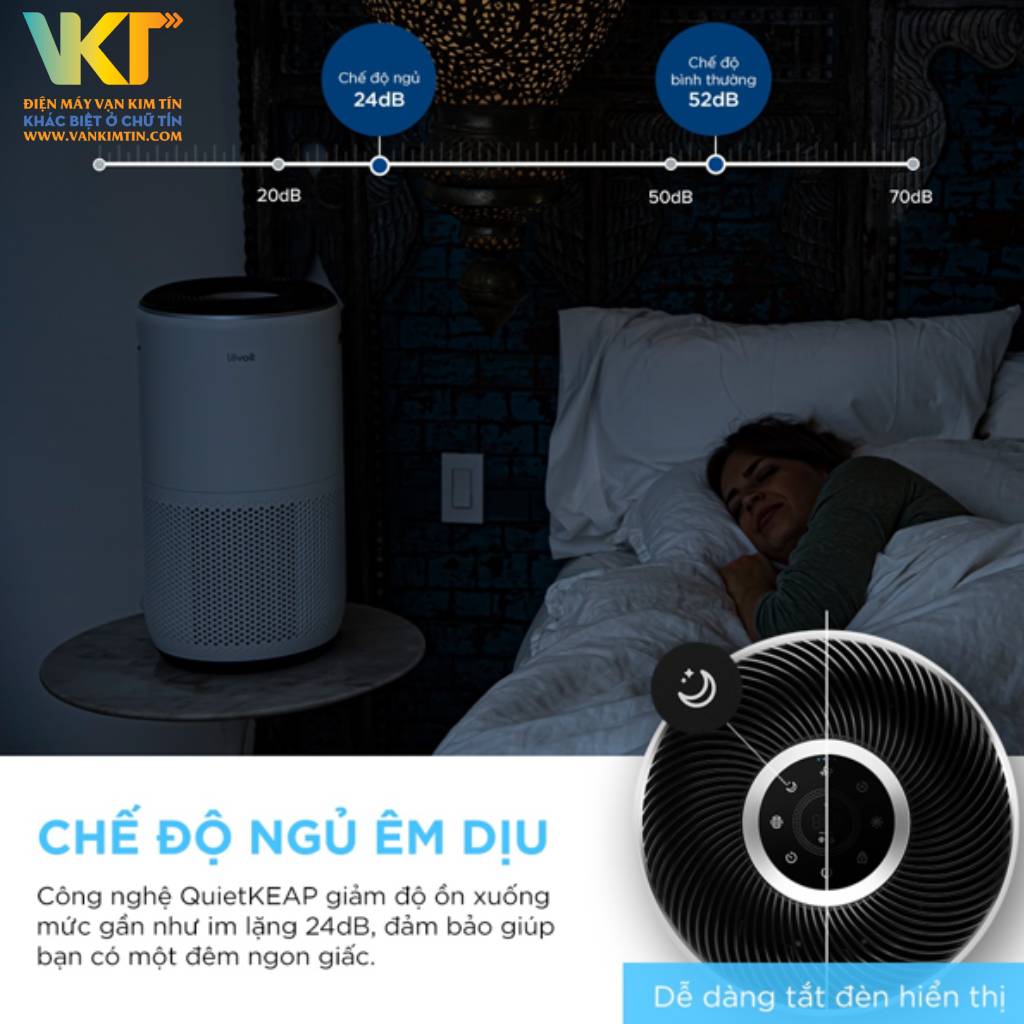 Máy lọc không khí Levoit Core P350 - Cách âm hiệu quả với công nghệ QuietKEAP