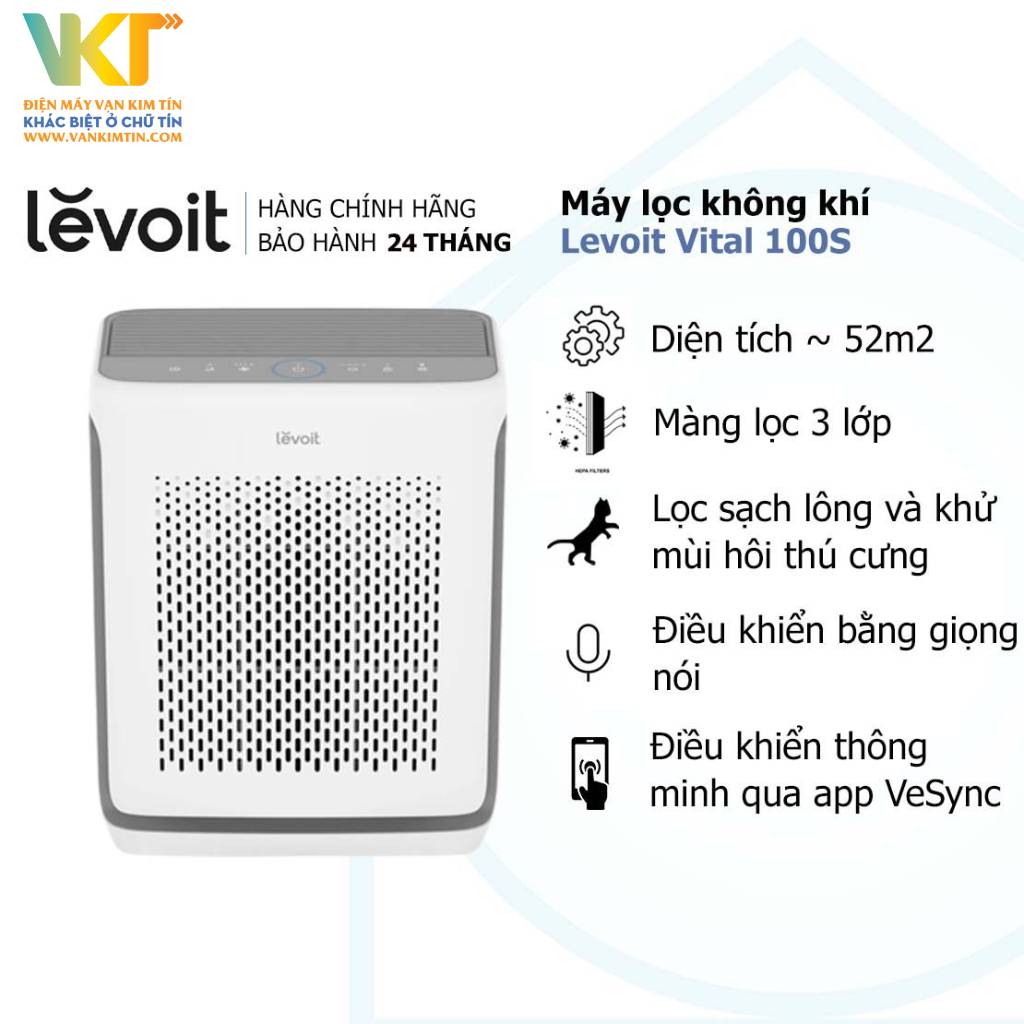 Máy lọc không khí Levoit Vital 100s - Thông số kỹ thuật