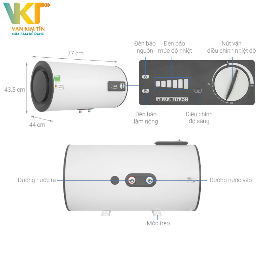 Máy nước nóng gián tiếp Stiebel Eltron 50 lít ESH 50 H Plus T - Thông số kỹ thuật