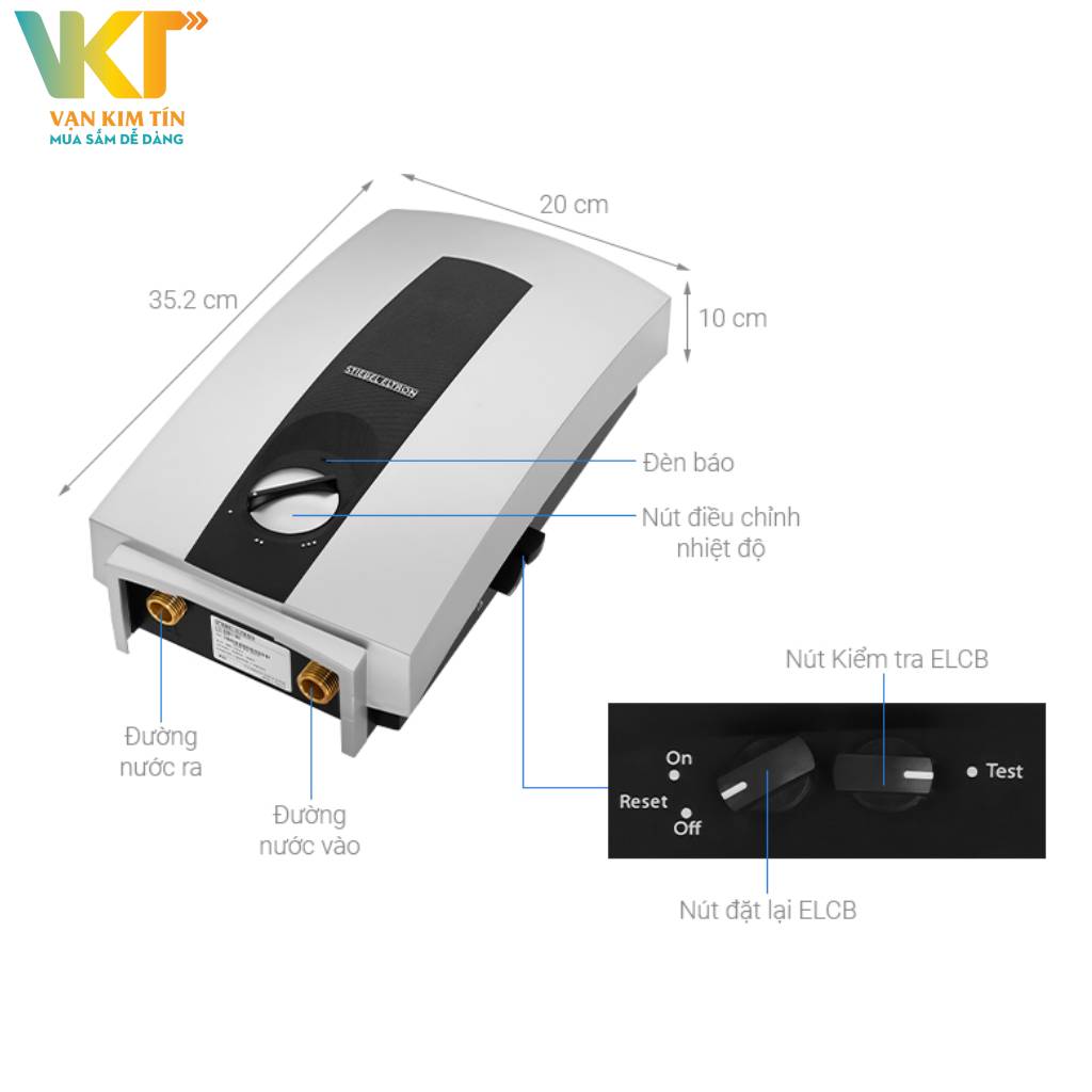 Máy nước nóng trực tiếp đa điểm (Multi Point) Stiebel Eltron 6000W DHC 6 EC - Thông số kỹ thuật