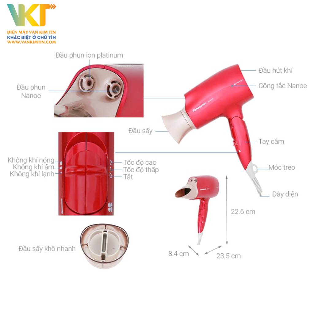 Máy sấy tóc Panasonic EH-NA45RP645 - Thông số kỹ thuật