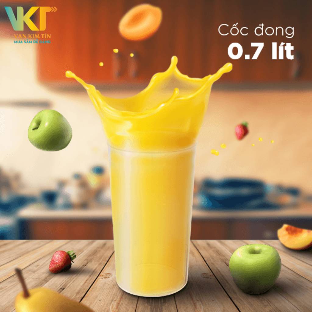 Máy xay cầm tay Sharp EM-H074SV-BK - Cối nhựa dung tích 700ml, đáp ứng tốt nhu cầu