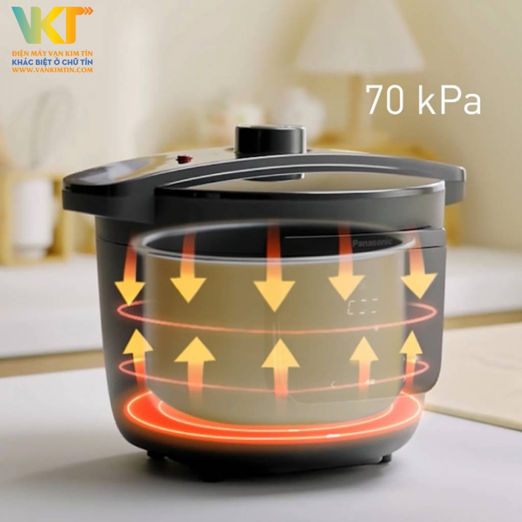 Nồi áp suất điện Panasonic 4 lít NF-PC400KRA - Công suất lớn đảm bảo nồi hoạt động ổn định, nấu nhanh hơn