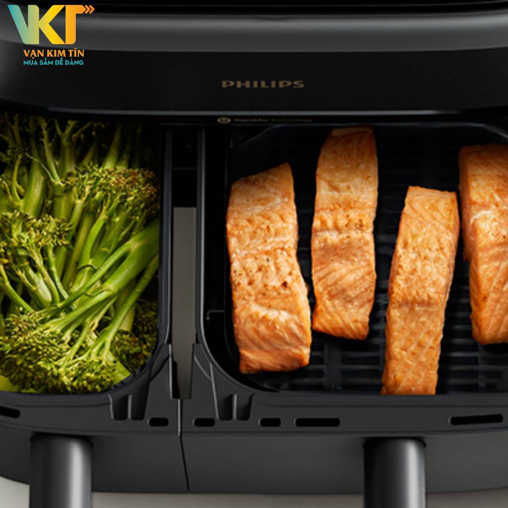 Nồi chiên không dầu Philips hai giỏ NA352/00 - Đảm bảo an toàn cho sức khỏe