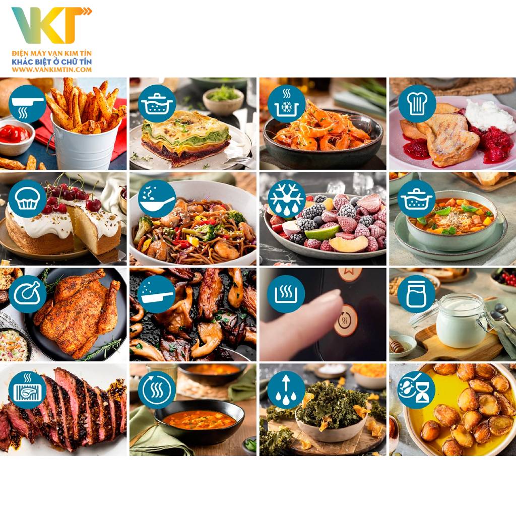 Nồi chiên không dầu Philips NA332/00 - 10 chương trình được tích hợp sẵn giúp nấu ăn tiện lợi