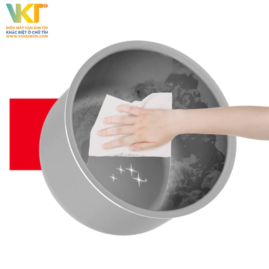 Nồi cơm điện Toshiba 1 lít RC-10JH1TVN(N) - Chất liệu chống dính cao cấp phủ trong lòng nồi