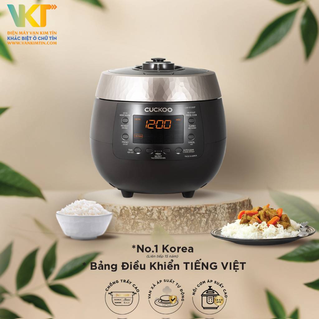 Nồi cơm điện tử cao tần áp suất Cuckoo 1.8 lít CRP-R1000F/BKGBCRVNCV - Giới thiệu
