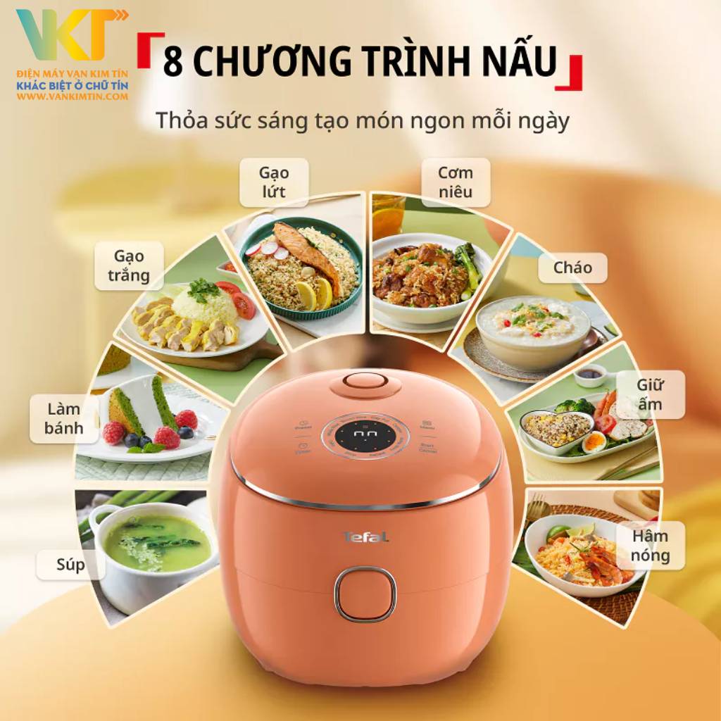 Nồi cơm điện từ Tefal POP Mini 0.7 lít - Đa dạng chế độ nấu, đáp ứng mọi nhu cầu bữa ăn