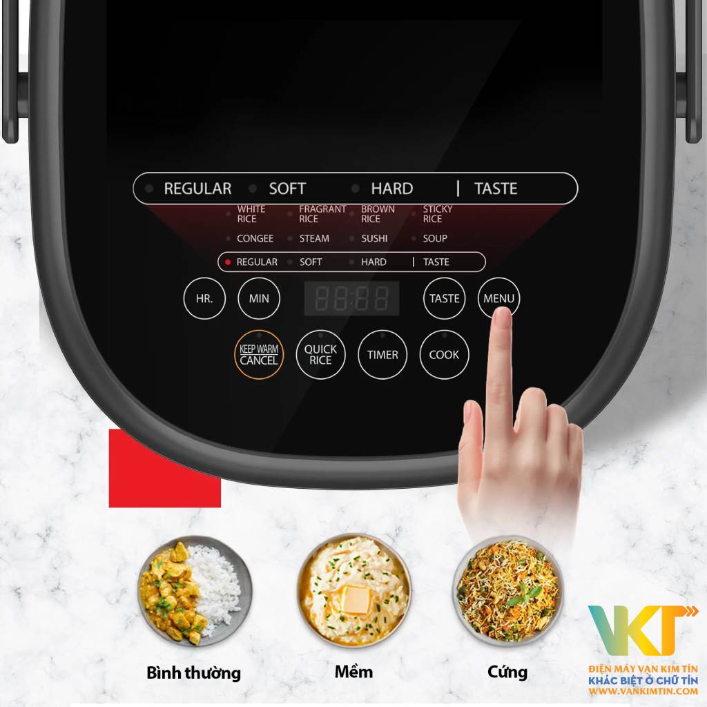 Nồi cơm điện tử Toshiba 1.8 lít RC-18DR4TVN(H) - Công suất mạnh mẽ, cơm chín mềm dẻo theo sở thích