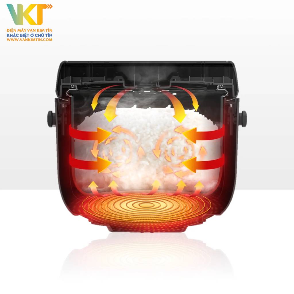 Nồi cơm điện tử Toshiba 1.8 lít RC-18DR4TVN(W) - Dung tích 1.8 lít, công nghệ nấu 3D, đáp ứng nhu cầu