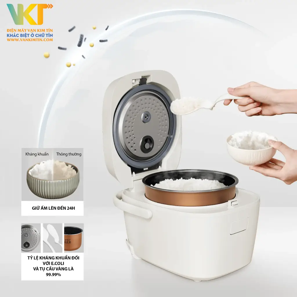 Nồi cơm điện tử Toshiba RC-18DR5UVN(W) - Chức năng hẹn giờ linh hoạt cùng các tính năng bảo vệ an toàn