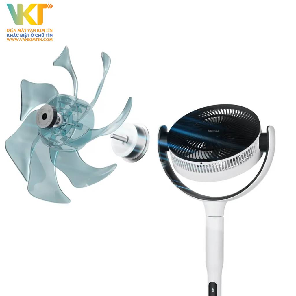 Quạt đối lưu Toshiba F-DSC40XVN(W) - Luồng gió êm dịu, tỏa xa với công nghệ gió massage