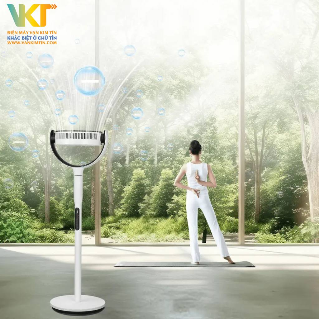 Quạt đối lưu Toshiba F-DSC40XVN(W) - Thanh lọc không khí với ion âm, chăm sóc sức khỏe toàn diện