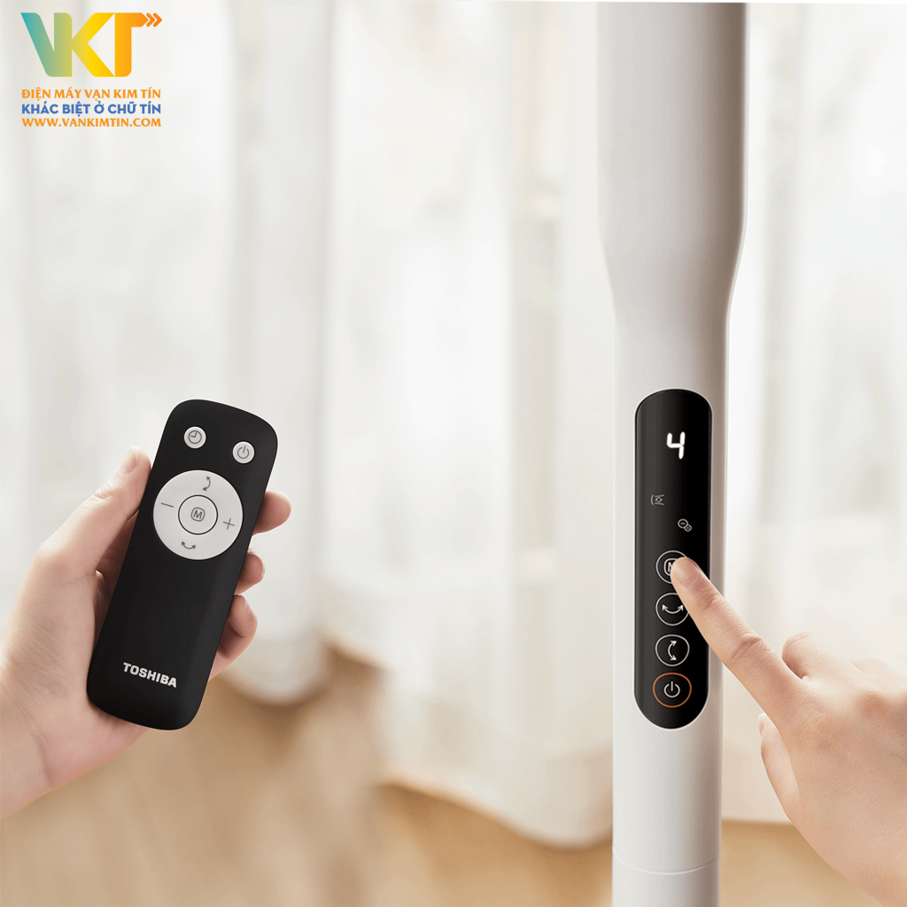 Quạt tuần hoàn Toshiba F-DSC80XVN(W) - Kết hợp điều khiển cảm ứng và remote tiện lợi cho mọi thao tác