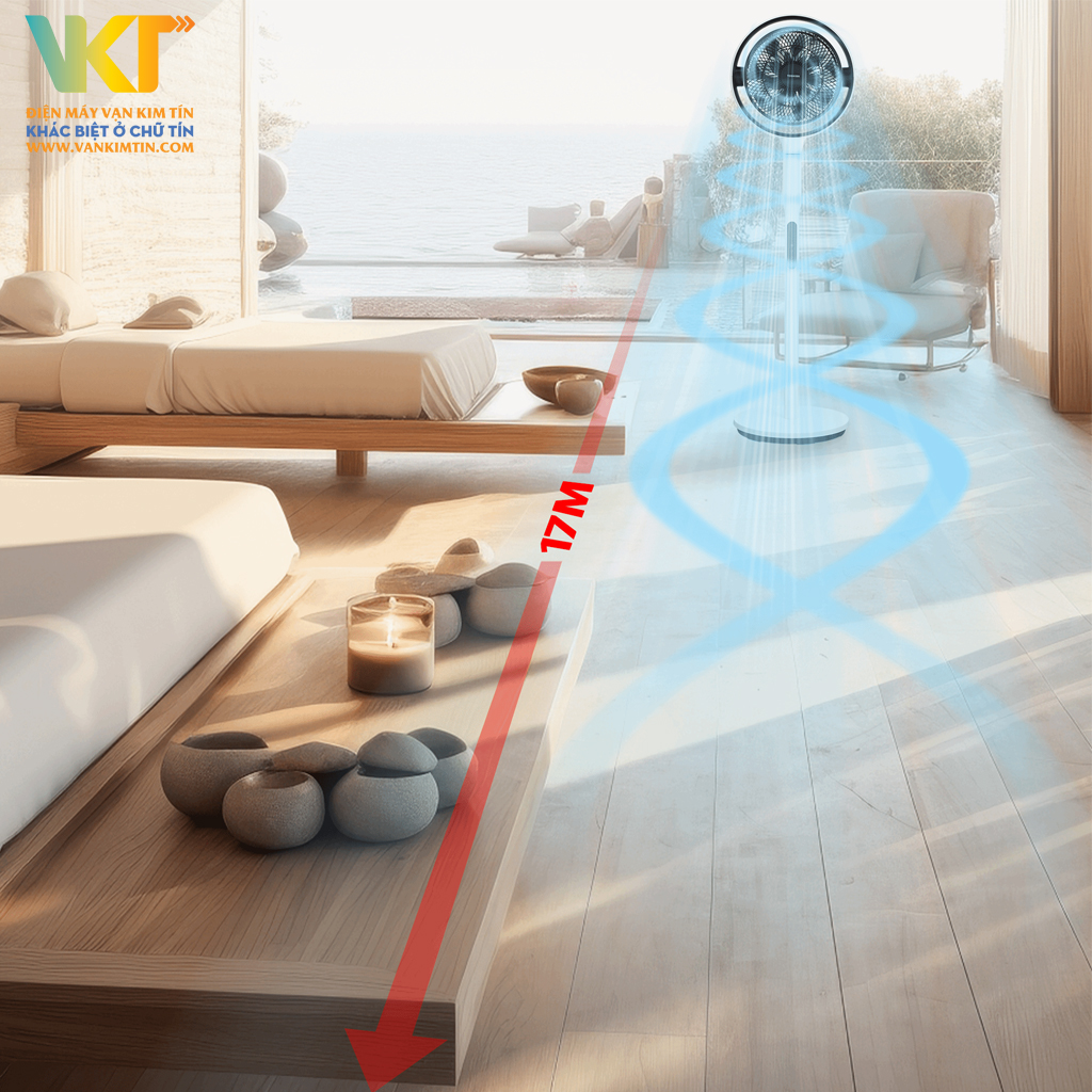 Quạt tuần hoàn Toshiba F-DSC80XVN(W) - Khả năng đảo gió thông minh giúp lan tỏa đều khắp căn phòng