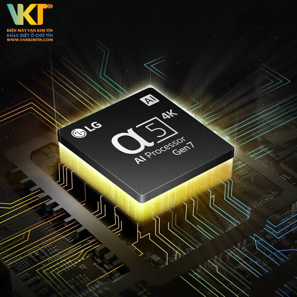 Smart Tivi LG 4K 55 inch 55QNED80TSA - Chip α5 AI Processor 4K Gen7 xử lý hình ảnh, âm thanh đạt chuẩn