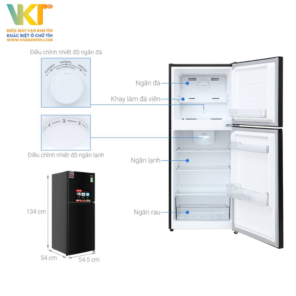 Tủ lạnh Sharp Inverter 181 lít SJ-X198V-DG - Thông số kỹ thuật