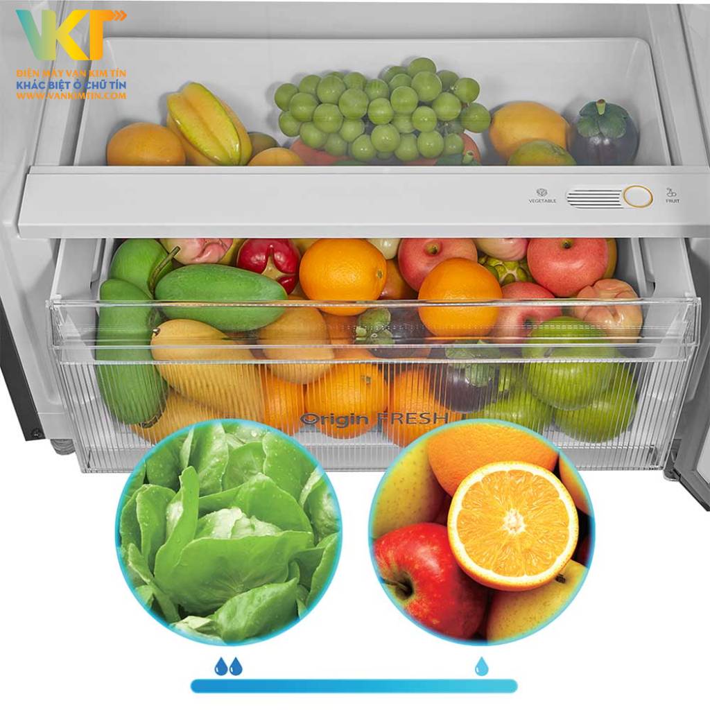 Tủ lạnh Toshiba Inverter 409 lít GR-RT535WEA-PMV(06)-MG - Origin Fresh đảm bảo độ ẩm lý tưởng cho rau quả