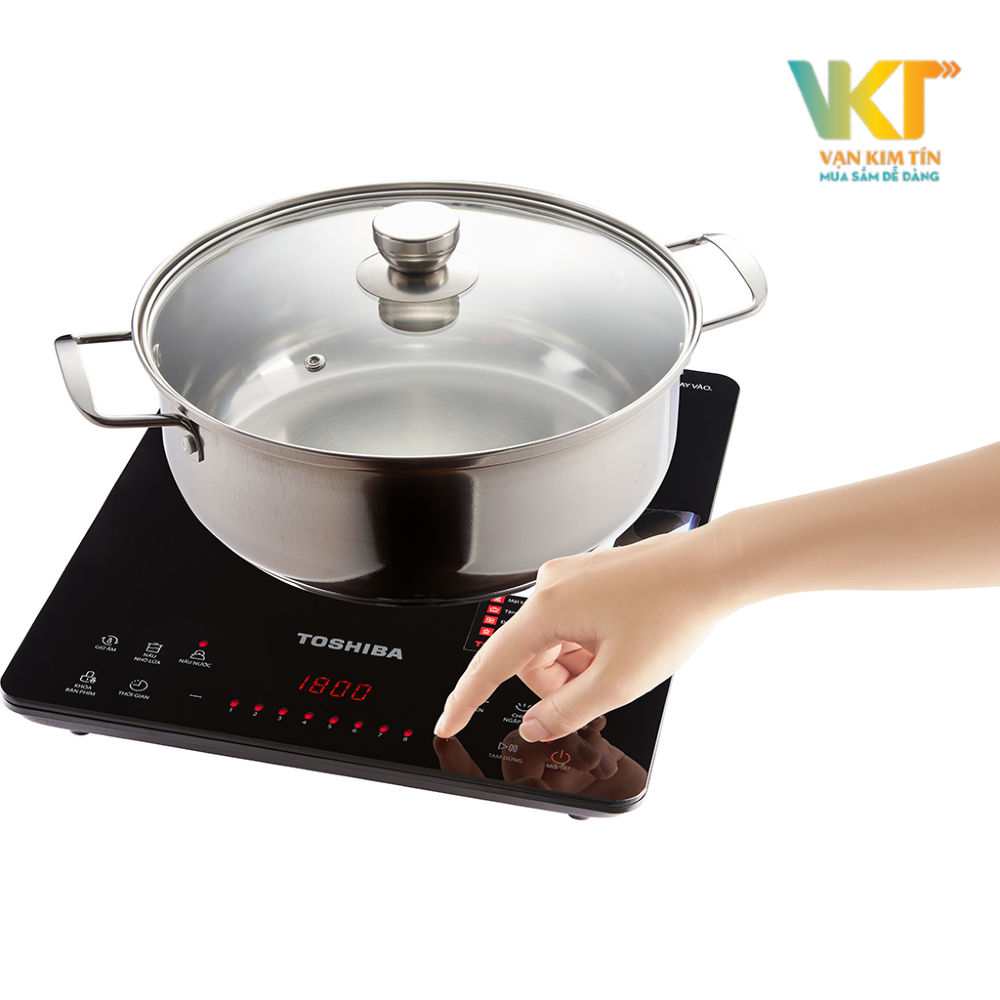 Bếp điện từ Toshiba IC-20S3PV - Bảng điều khiển cảm ứng, 10 chương trình đi kèm