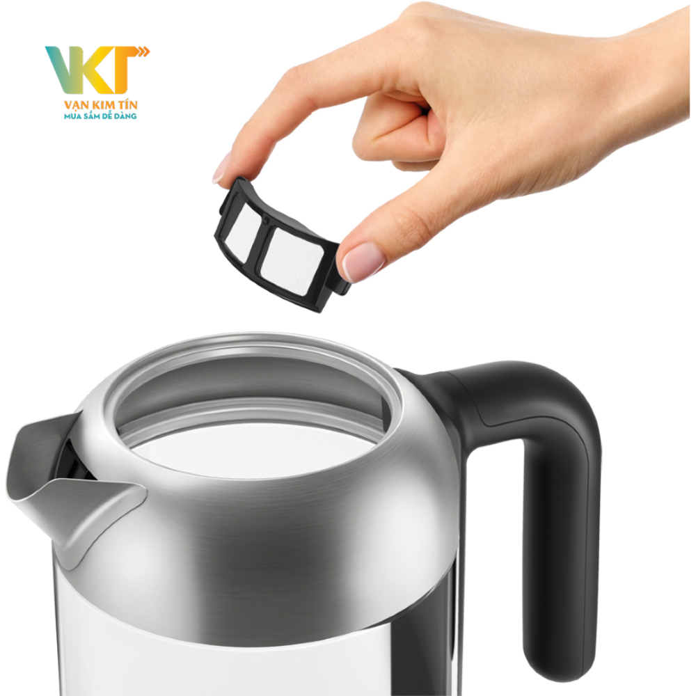 Bình đun siêu tốc Philips HD9339/80 - Bộ lọc vi lưới, đế nhiệt phẳng giúp đun sôi nhanh