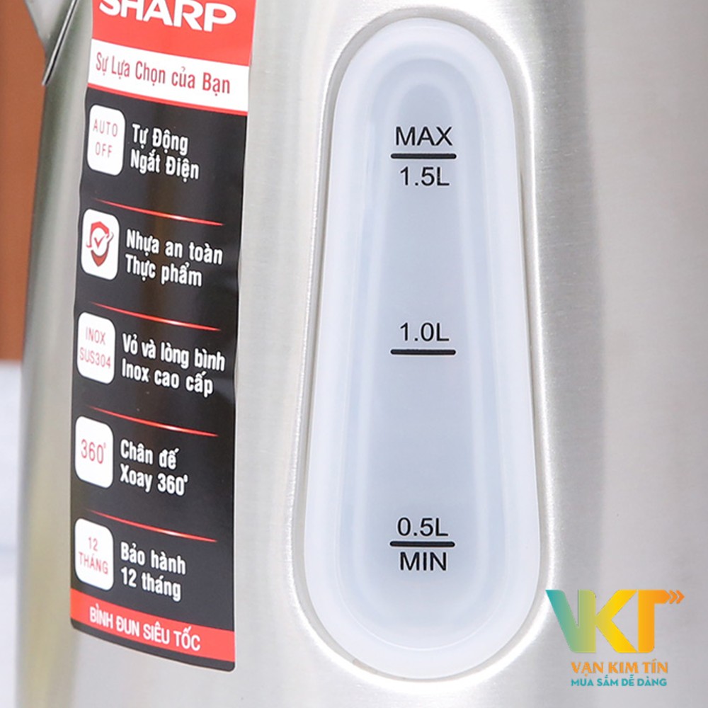 Bình đun siêu tốc Sharp 1.5 lít EKJ-15EVS-ST