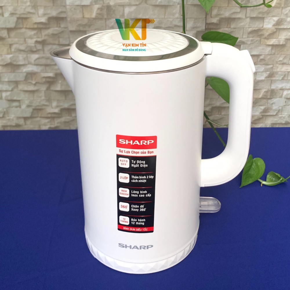 Bình đun siêu tốc Sharp 1.7 lít EKJ-17EVPS-WH