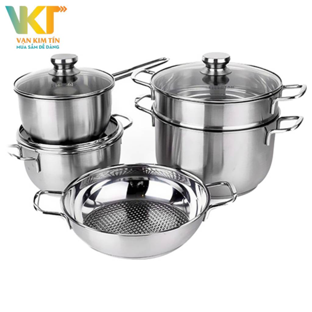 Bộ 5 nồi inox nắp kính Fivestar FS08CG1