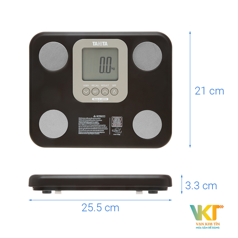 Cân sức khỏe và phân tích cơ thể Tanita BC-859 Nâu - Made in Japan