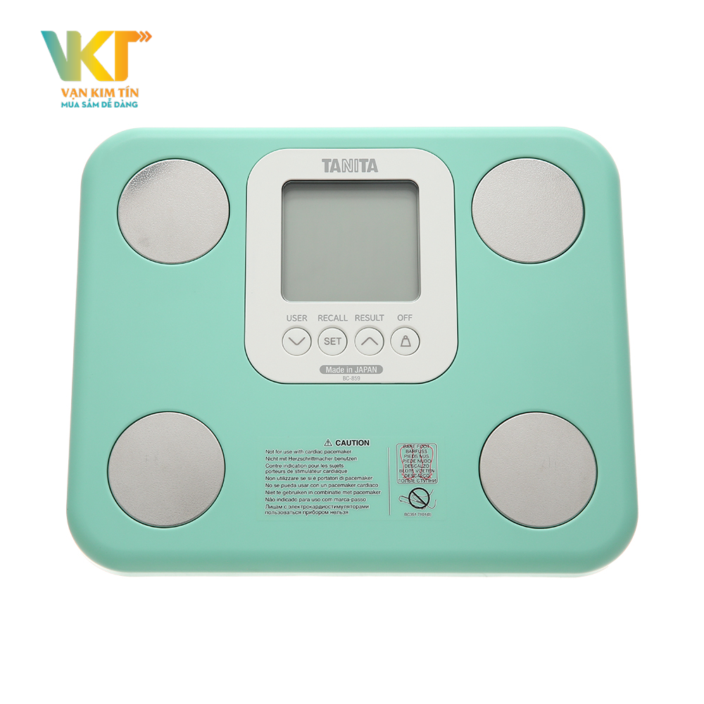 Cân sức khỏe và phân tích cơ thể Tanita BC-859 Xanh ngọc - Made in Japan