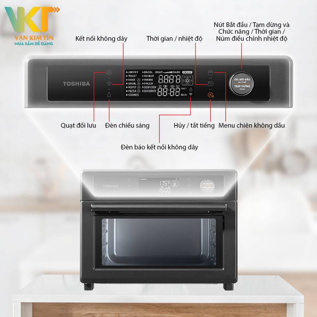 Lò chiên nướng không dầu Toshiba 25 lít TL2-SAC25GZC(GR)