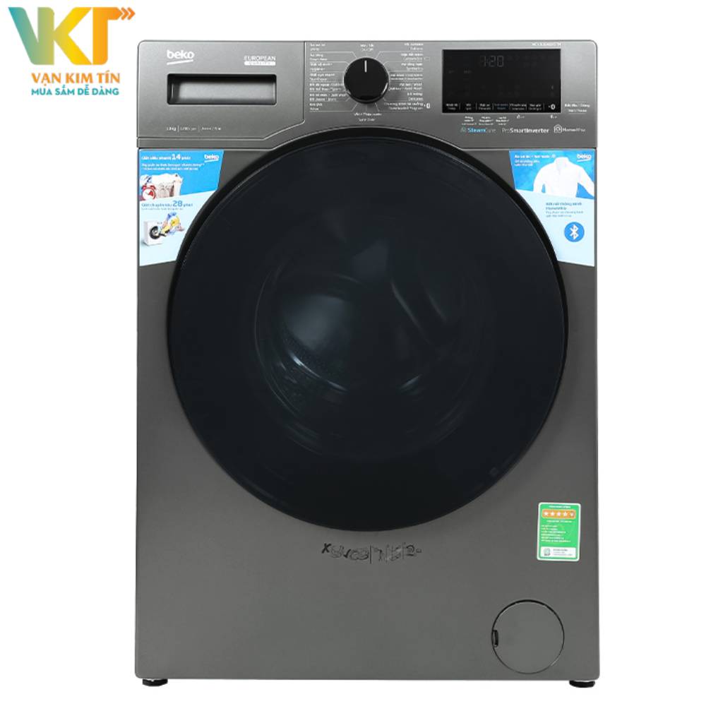 Máy giặt Beko Inverter 10 kg WCV10648XSTM - Khối lượng giặt 10 kg, phù hợp gia đình từ 5 - 7 thành viên