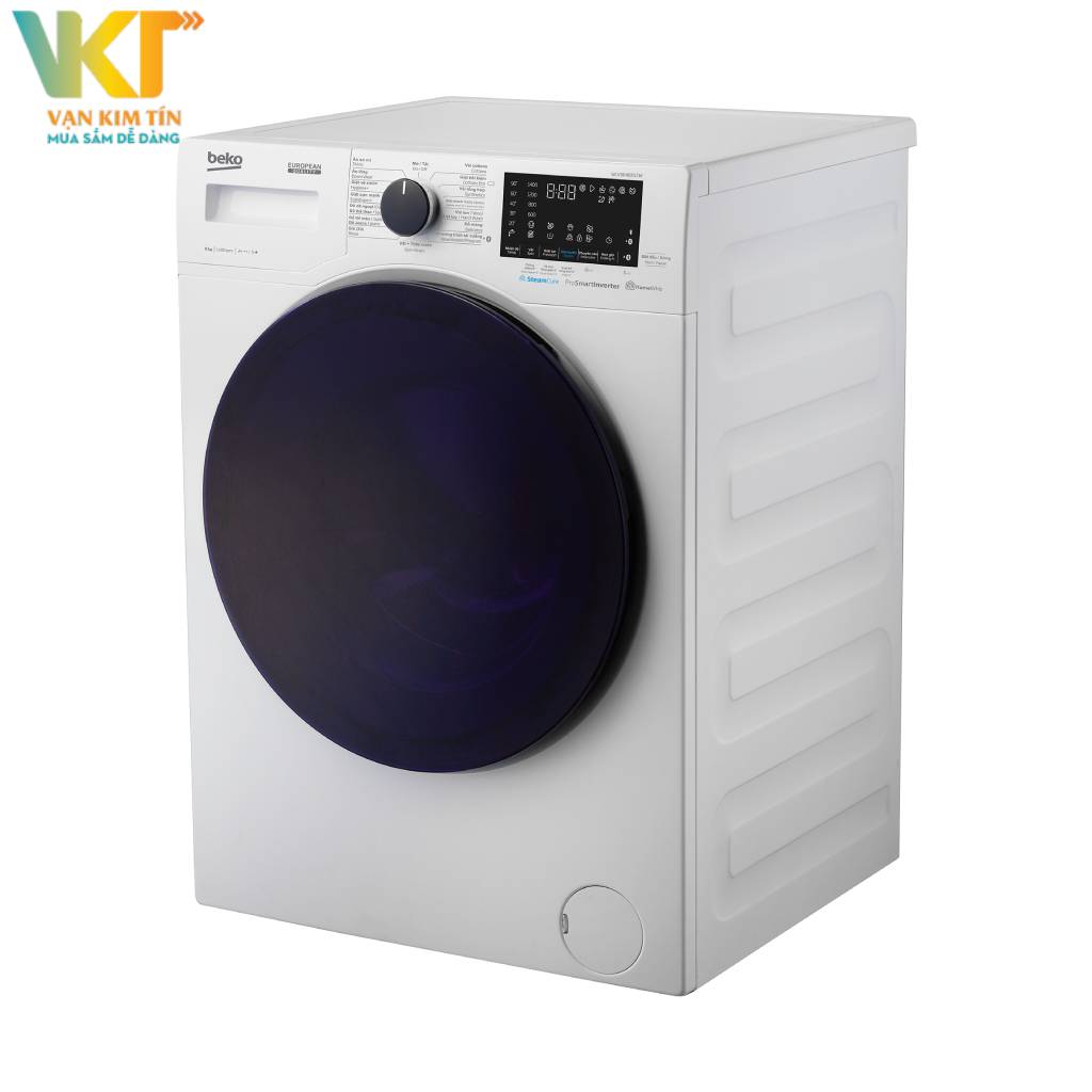 Máy giặt Beko Inverter 9 kg WCV9648XSTW (NEW) - Thoải mái lựa chọn với bảng điều khiển cùng 15 chương trình giặt